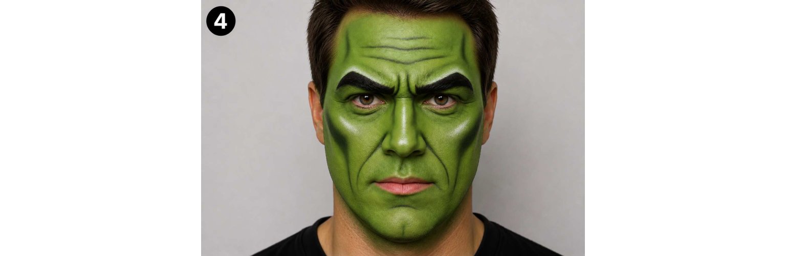 Hulk ansigtsmaling guide