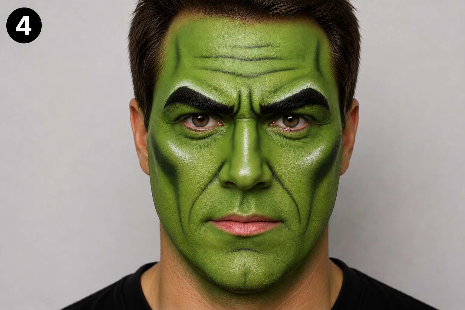 hulk ansigtsmaling trin 4