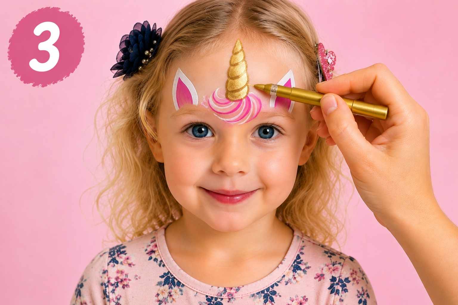 unicorn ansigtsmaling trin 3