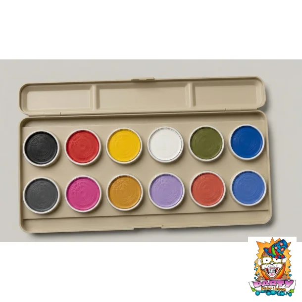 Ansigtsmaling palette 12 farver