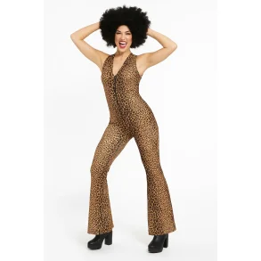 Leopard dragt kostume jumpsuit