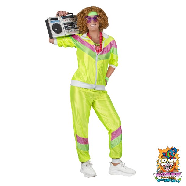 80er joggingst gul/grn