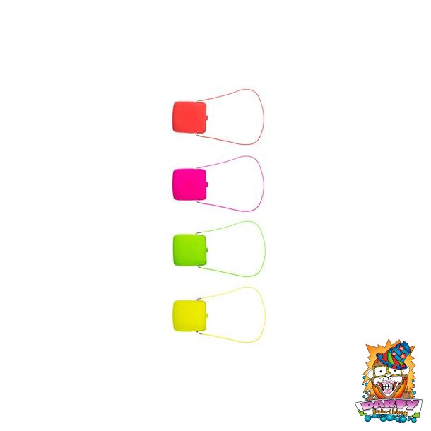 80er neonfarvet h�ndtaske i gummi