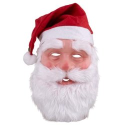 Julemandsmaske med julehue &ndash; 2 dele