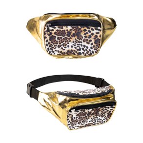 B�ltetaske leopardprint og guld