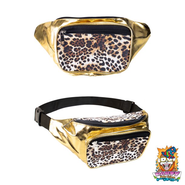 B�ltetaske leopardprint og guld
