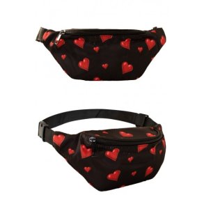 Bltetaske sort med hjerter