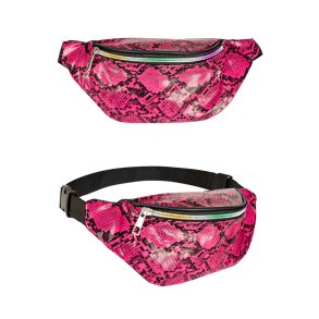 80er b�ltetaske pink slangeskindslook