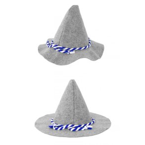 Bayernhut i gr filt med bnd