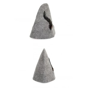 Bayernhut i filt med fjer