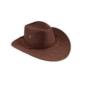 Cowboyhat brun stof