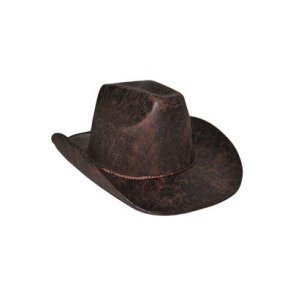 Cowboyhat i brun lderlook