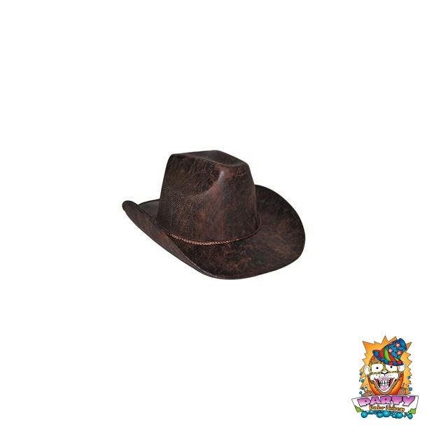Cowboyhat i brun lderlook