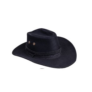 Cowboyhat i sort stof