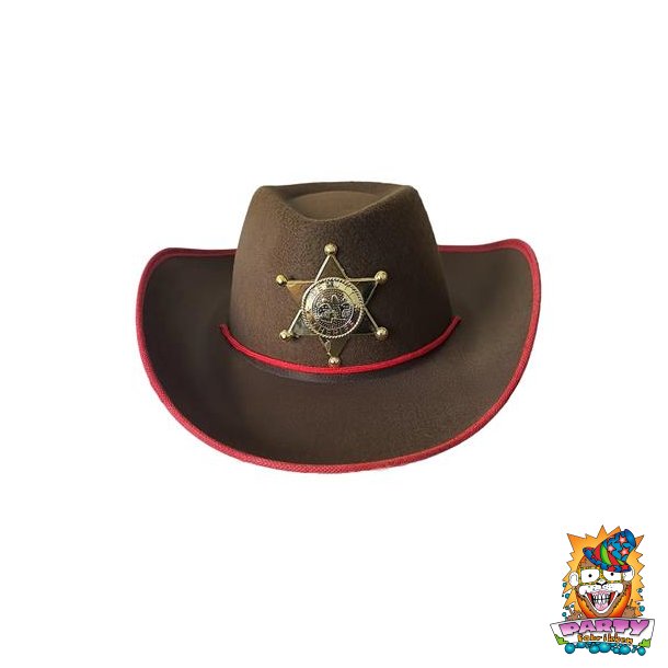 Cowboyhat med sheriffstjerne