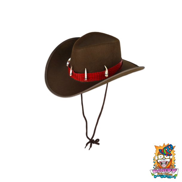 Cowboyhat med krokodillet�nder
