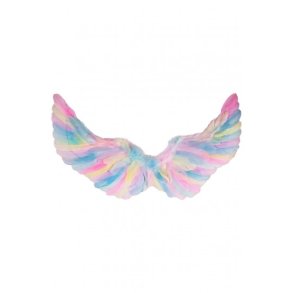 Vinger med flerfarvede fjer