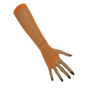 Fingerlse handsker orange lang