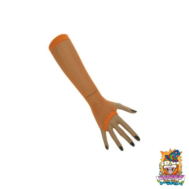 Fingerlse handsker orange lang