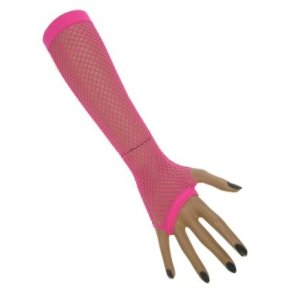 Fingerlse handsker pink lang