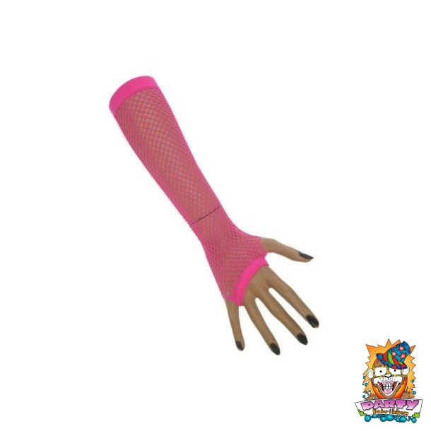 Fingerlse handsker pink lang