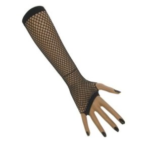 Fingerlse handsker sort lang