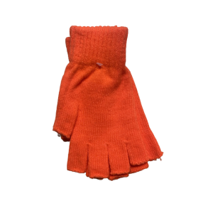 Fingerlse handsker i strik orange