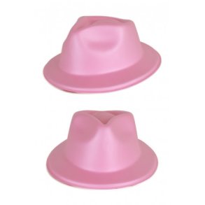 Ganster hat, pink, skumgummi