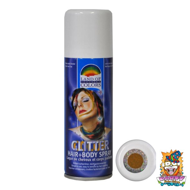 Guldglitter spray til krop og h�r
