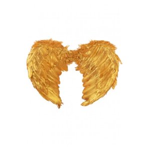 Vinger med fjer i guld