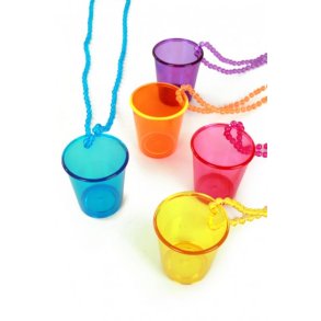 Halskde med shotsglas. Ass.