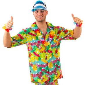 Hawaiiskjorte flerfarvet