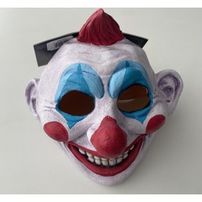 Latex klovnemaske med horn