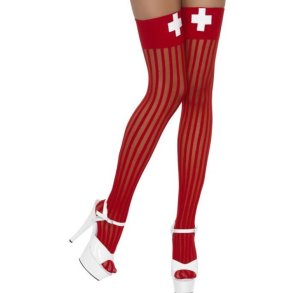 Selvsiddende strmper i rd (sygeplejerske) 