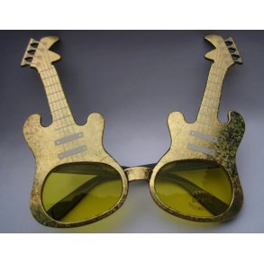 Guitar briller i guld 
