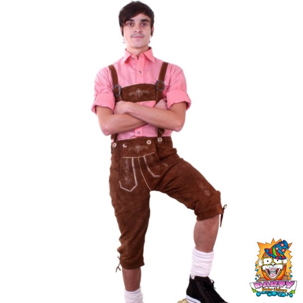 Lange lysebrune lederhosen