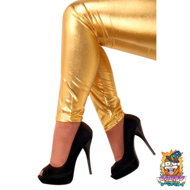 Leggings guld metallic