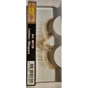 Kunstige jenvipper i hvid med sten (kort til lang)