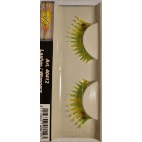 Kunstige jenvipper i gul og grn med blomster