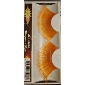 Kunstige jenvipper i orange (lange)