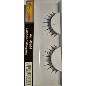 Kunstige jenvipper i sort med slv glimmer