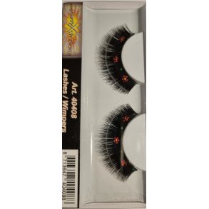 Kunstige jenvipper i sort med blomster