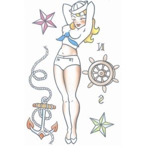 Tatovering. Pin Up, Sailor girl
