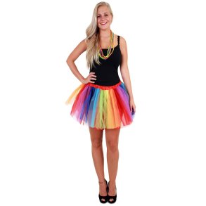 Tylskrt i regnbuefarvet