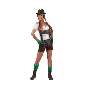 korte lederhosen kvinder brune l�derlook