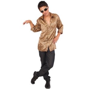 Skorte med leopardprint (Str. XXL)