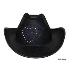 Cowboyhat sort med stjerne