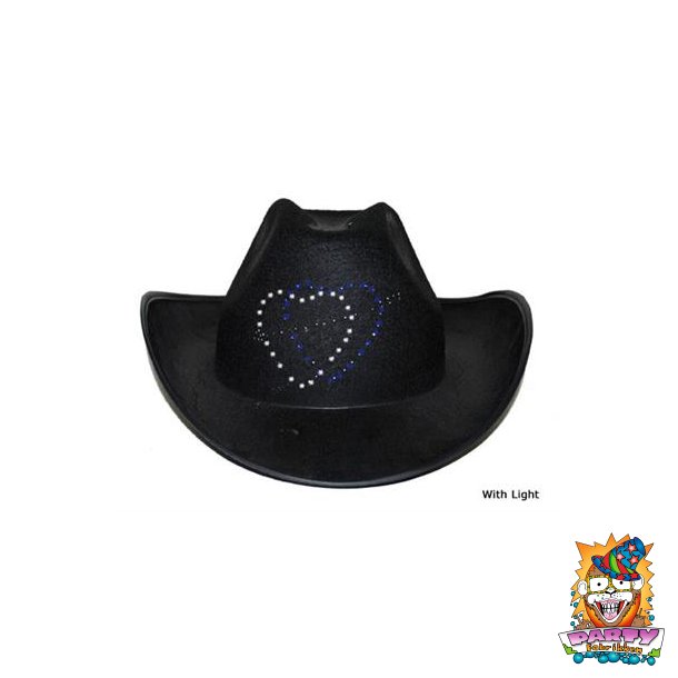 Cowboyhat sort med stjerne