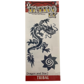 Tatovering Dragon and Star Tribal