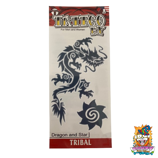 Tatovering Dragon and Star Tribal